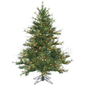 Mixed Country Pine 4.5' Artificial Christmas Tree with Clear Lights
