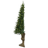 Oneco Pine 7.5' Half Potted Artificial Christmas Tree