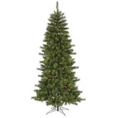 7' Newport Mix Pine Artificial Christmas Tree with Clear Lights