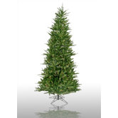 7.5' Prelit Slim Tiffany Spruce Artificial Christmas Tree
