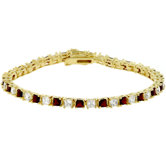 Gold-Tone Cubic Zirconia Tennis Bracelet