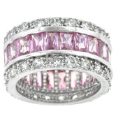 Pink Baguettes Eternity Band