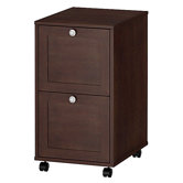 Grand Expressions Two Drawer Mobile File with Locking Casters in Warm Molasses Finish