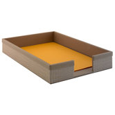 Letter Tray in Patent Leather Croc Beige