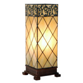 44cm Tiffany One Light Candlelight Filigrees Large Table Lamp