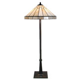 164cm x 50cm Tiffany Two Light Floor Lamp
