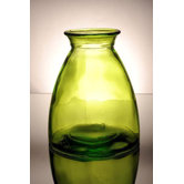Coloured Glass 20cm Vase in Green