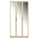 Mirrored 3 Door Wardrobe