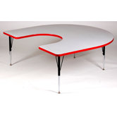 Horseshoe Activity Table with Grey Granite Top