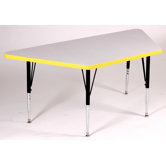 Trapezoid Activity Table with Grey Granite Top-