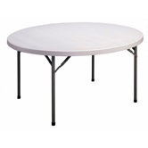 60" W Round Folding Table