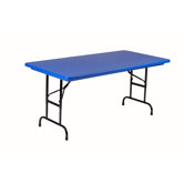 Bright Color Plastic Folding Table with Adjustable Legs