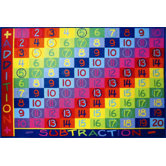 Fun Time Addition Classroom Kids Rug