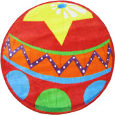 Fun Shape High Pile Circus Ball Kids Rug