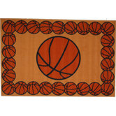 Fun Time Basketball Time Kids Rug