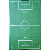 Fun Time Soccer Field Sports Kids Rug