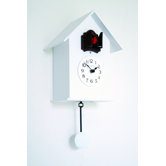 Cuckoo Meridiana Lacquered Wood Wall Clock in White
