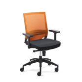Drehstuhl "Myoptimax" in Schwarz / Orange
