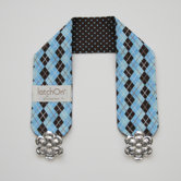 Blue Argyle Cotton Nursing Blanket Strap