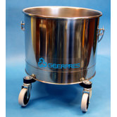 Stainless Steel 5 Gallon Round Mop Bucket with 2" Casters