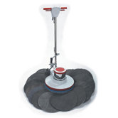 17" Diameter Grade 1 Radial Steel Wool Pads in Gray