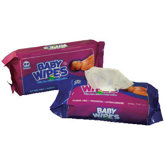 Baby Wipes Refill Pack with Scented in White  - 80/Pack