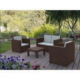 Lauren 4 Piece Seating Group with Cushion
