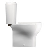 City 21" Contemporary Round White Ceramic Floor Toilet