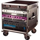 Slant Top Rack Base with Casters, for Console Audio Rack