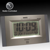 Radio Control Wall Clock with LCD Calendar, Temperature