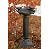 Roman Birdbath with Birds