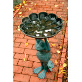 Happy Frog Birdbath