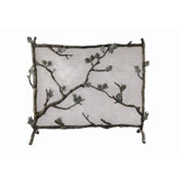 Pinecone Mesh Fireplace Screen