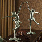 Ballet Frogs Pair Statue