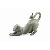 Crouching Cat with Bird