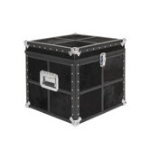 Cowhide Cube Trunk in Black