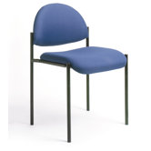 Contemporary Armless Fabric Stackable Chair