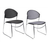 Chrome Framed Stacking Chair (Set of 4)