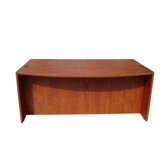 Wood Bow Front Executive Desk Shell