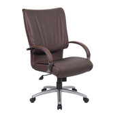 Mid-Back Leatherplus Executive Chair with Arms