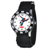 Kid's Spider-Man Time Teacher Watch in Black with Black Bezel