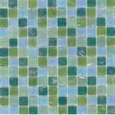 Elida Glass 12" x 12" Mosaic in Mint Oil