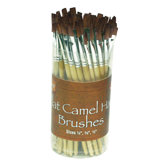 Camel Hair Flat Brush Assortment (Set of 72)