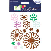 Colorstories Embossed Daisy Stickers (Set of 15)