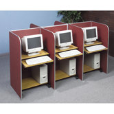 Tackable Fabric and Aluminum Floor Study Carrel Desk
