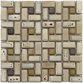 Essentia 12" x 12" Ceramic Spiral Mosaic in Sierra