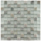 Sierra 11-3/4" x 11-3/4" Glass and Stone Square Mosaic in Ming