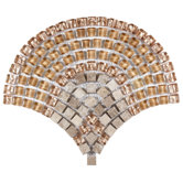 Sierra 9-1/2" x 11-1/4" Glass, Stone and Metal Mosaic in Toffee
