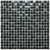 Posh 11-3/4" x 11-3/4" Pixie Porcelain Mosaic Wall Tile in Black