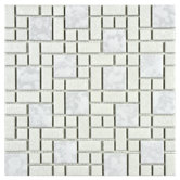 Academy 11-3/4" x 11-3/4" Porcelain Mosaic in White